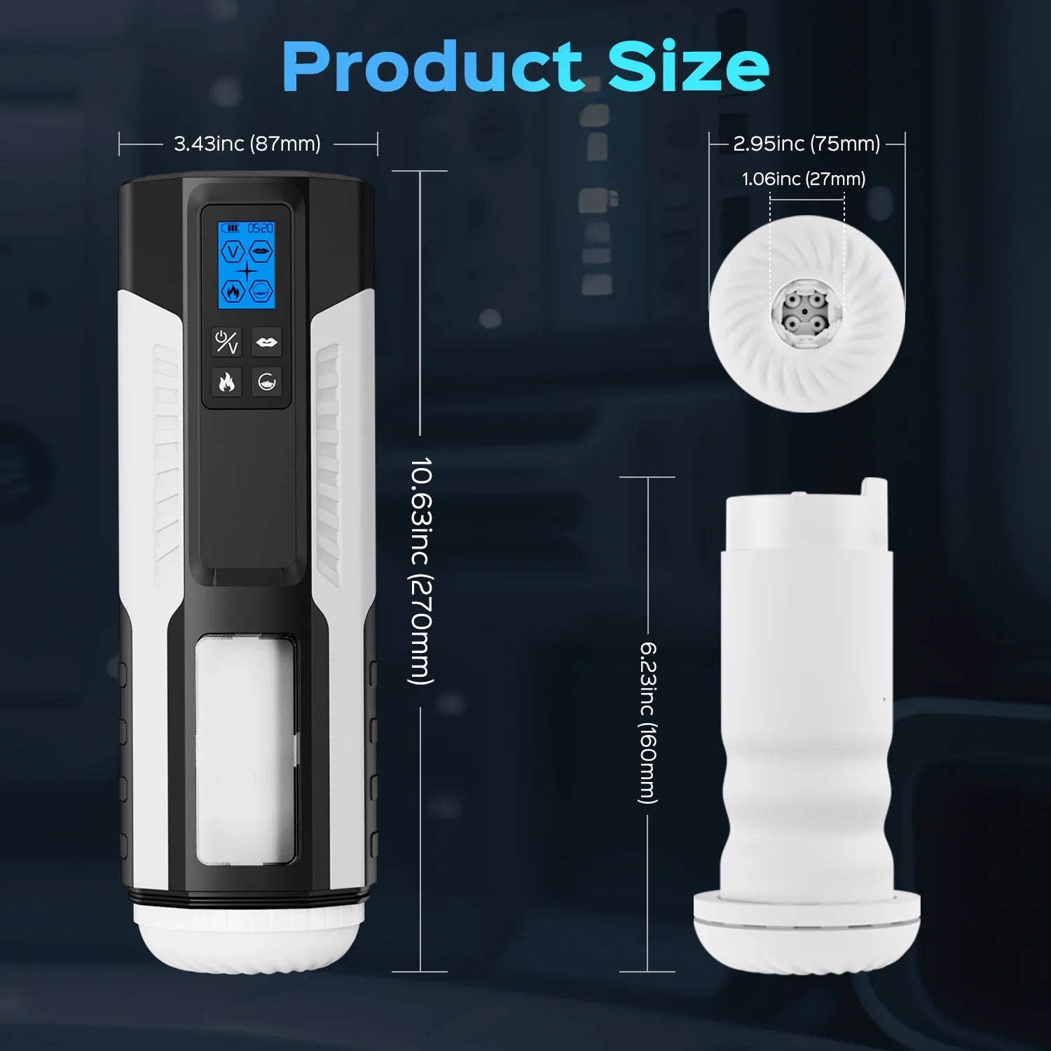 Apex - Vibrating Thrusting & Sucking Automatic Male Masturbator with Heating Mode