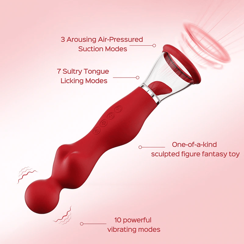 BAILAORA Fantasy Figure Wand Massager Stimolatore del clitoride che lecca e succhia