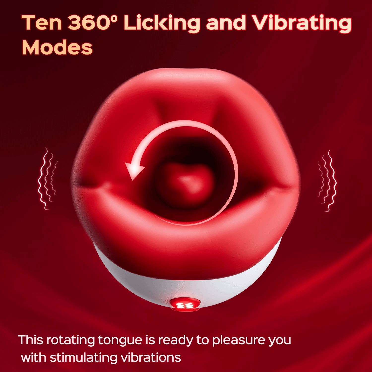 WHIRLY - 3 In 1 Mouth Shaped Sucking Vibrator 10 Tongue Licking Clit Stimulator
