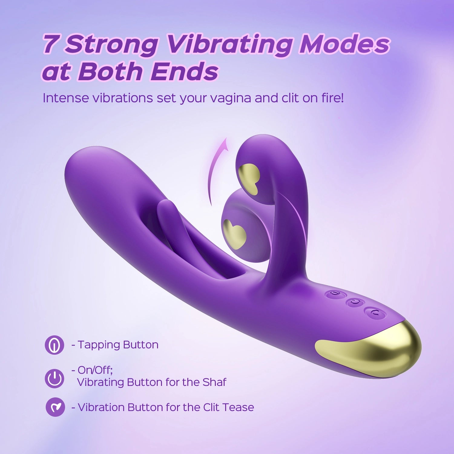 Samara - Stimulateur clitoridien Rabbit Finger Tapping G-Spot Vibrateur