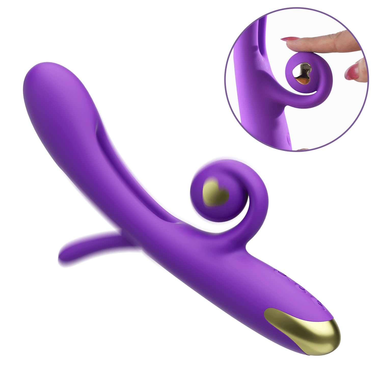 Samara - Stimolatore clitorideo, vibratore per punto G con tocco del dito di coniglio