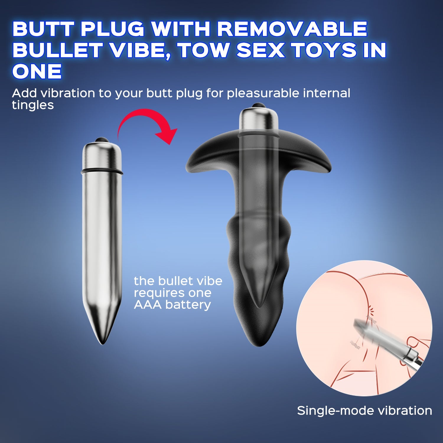 Sacacorchos - Juguete sexual anal Vibrador Butt Plug