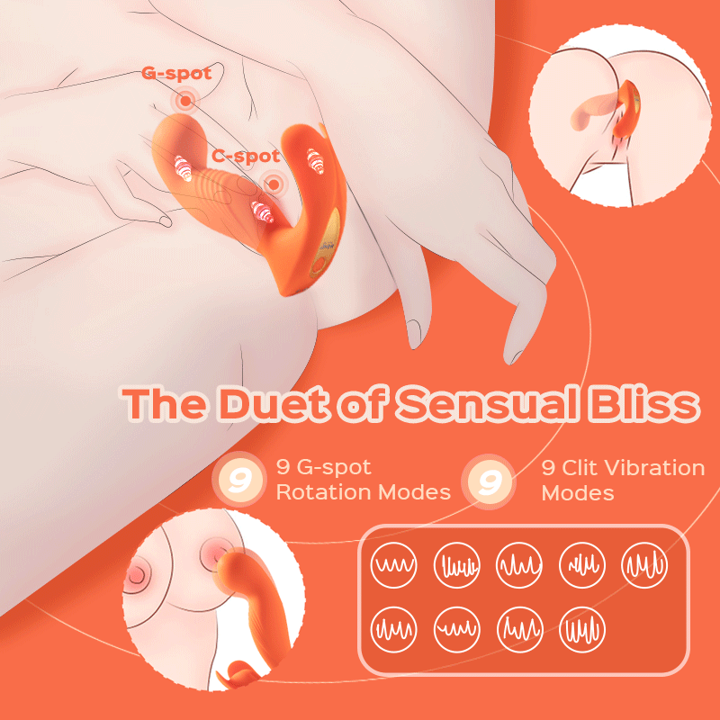 Crave 3 - Vibratore del punto G con testina massaggiante rotante e solletico per il clitoride