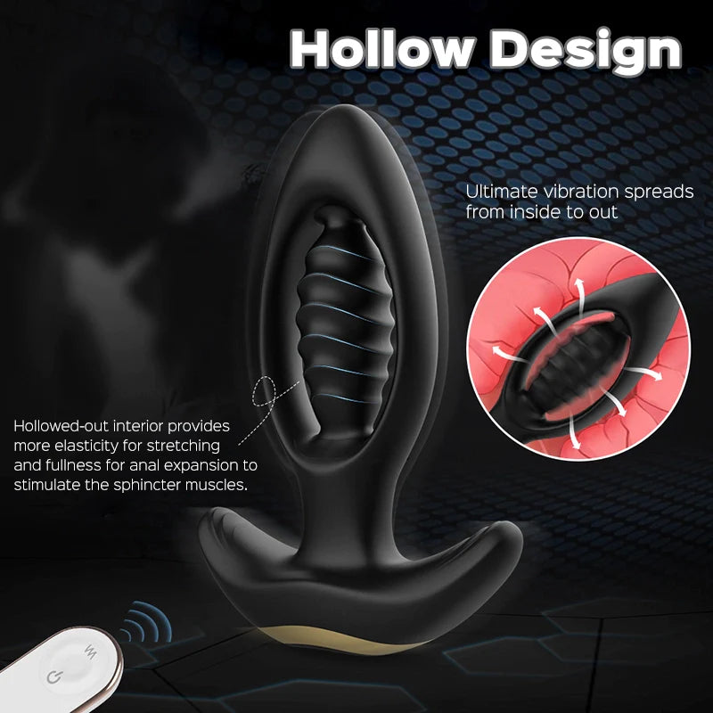 Habiki - Hollow Vibrating Butt Plug & Prostate Massager 