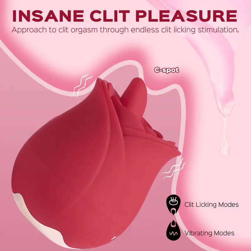 Horny Rose – Vibromasseur Rose et stimulateur de léchage de clitoris