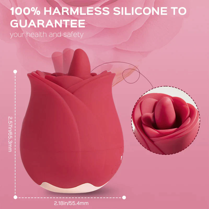 Horny Rose – Vibromasseur Rose et stimulateur de léchage de clitoris