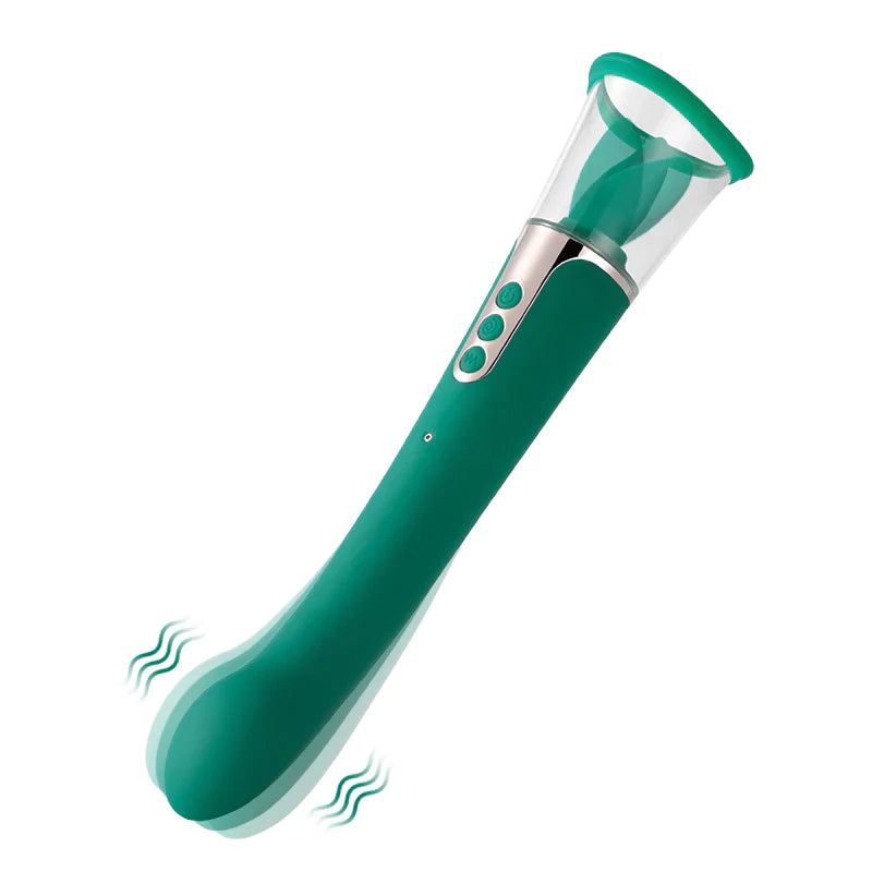 Jade – 3-in-1-G-Punkt-Vibrator zum Lecken und Saugen der Klitoris