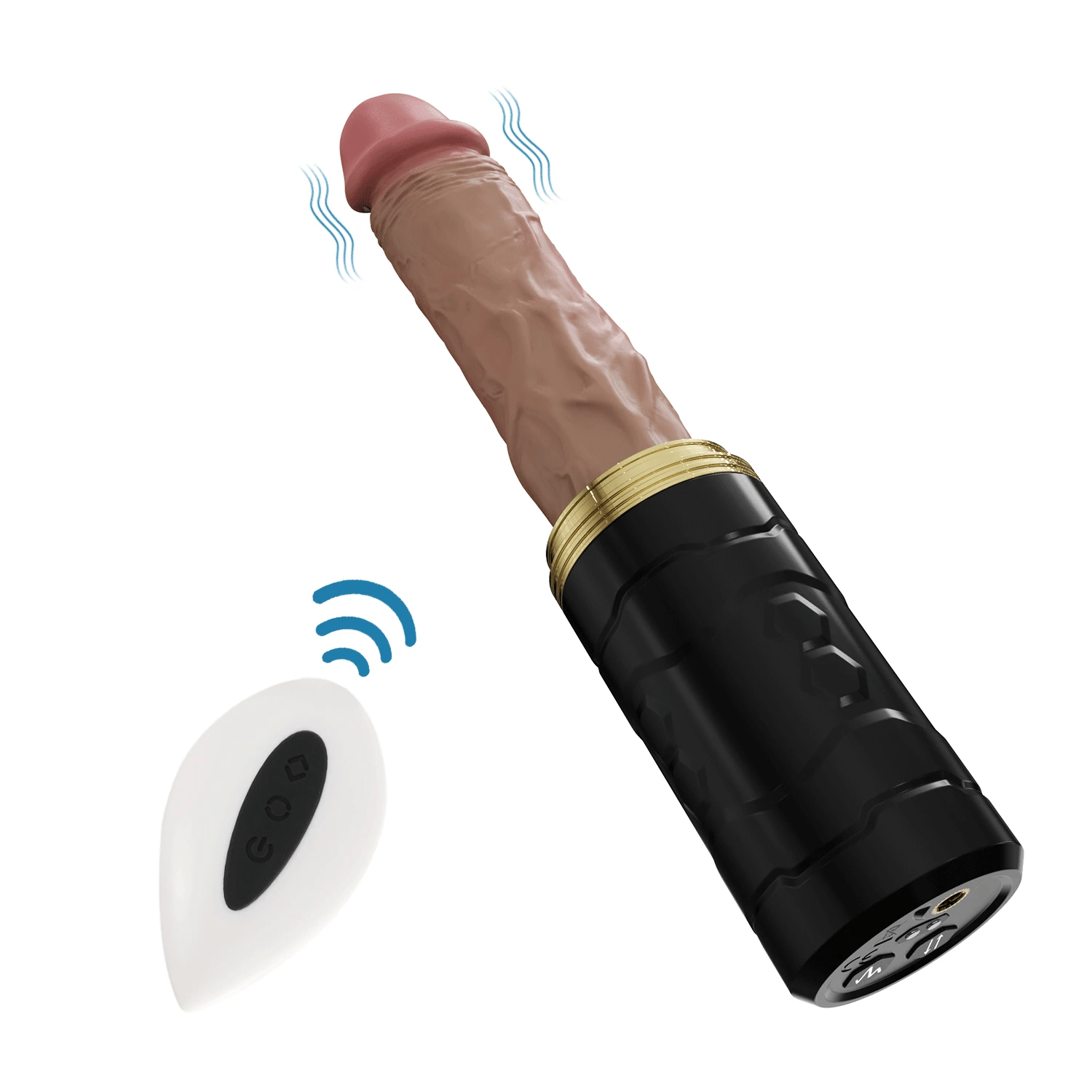 Mikey - Vibratore realistico con dildo a spinta telecomandato con ventosa