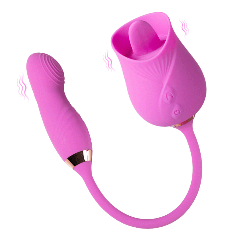 Momo - Lecca-clitoride alla rosa e vibratore per uova toccanti