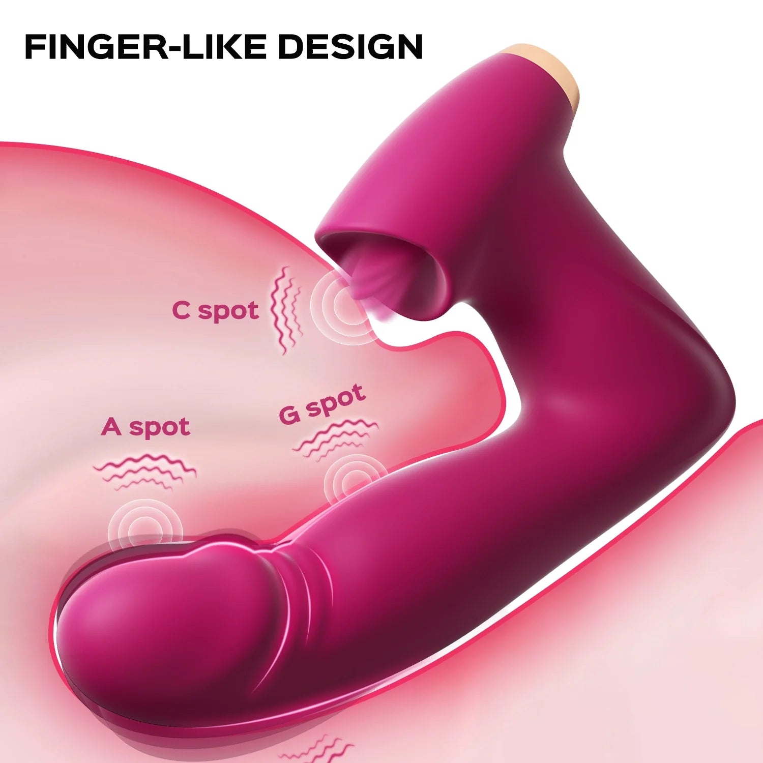 ROLA vibratore del punto G che lecca e tocca il clitoride