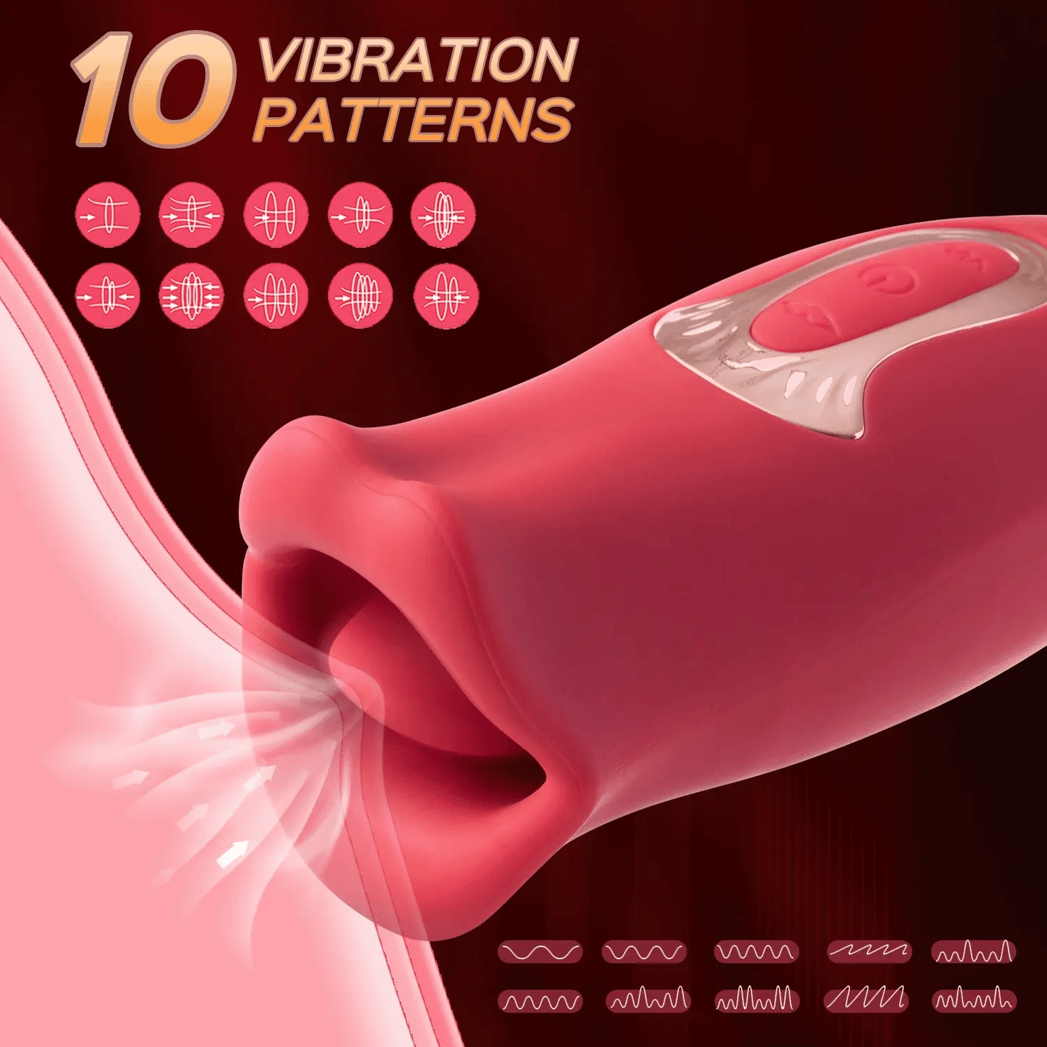 Rosella - Vibrador para morder la boca del juguete del sexo oral del cosquilleo del clítoris súper vibrante