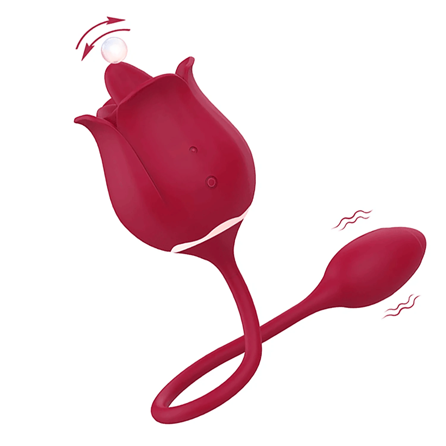 Rosie Rebellion - Lecca clitoride e uovo vibrante giocattolo rosa