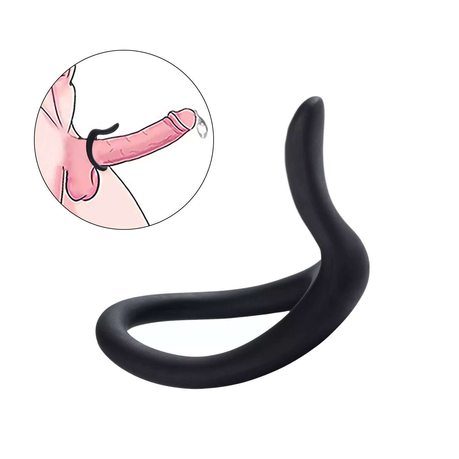 Uri - Black Penis Cock Ring Male Enhancer