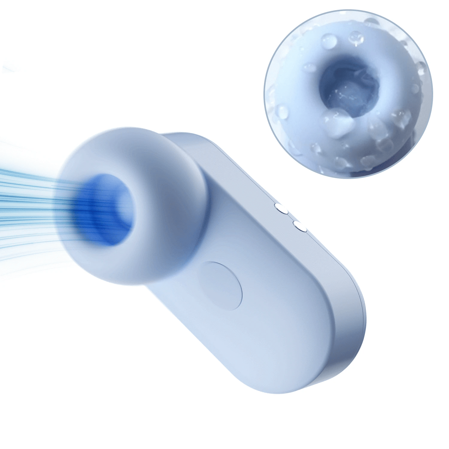 Whisper - Mini stimolatore clitorideo con vibratore auricolare che succhia e tocca