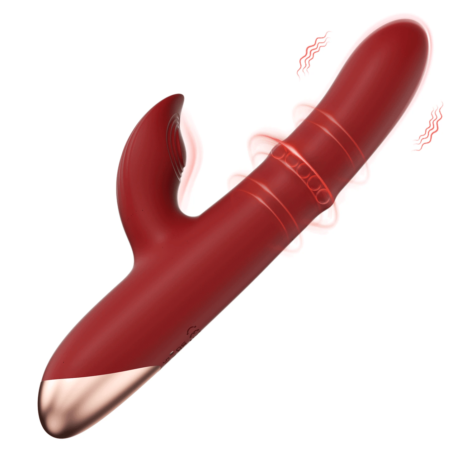 JESSLYN Tapping stimolatore del clitoride vibratore del punto G con anello di perline scorrevoli