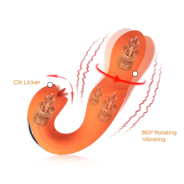 Joi - Vibratore del punto G a testa rotante e lecca-clitoride