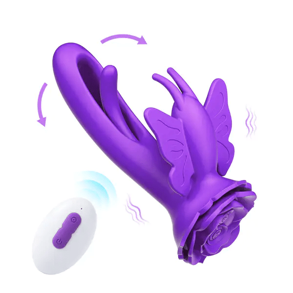 Layla - Rosy Butterfly Klitoris-Stimulator, flatternder G-Punkt-Vibrator
